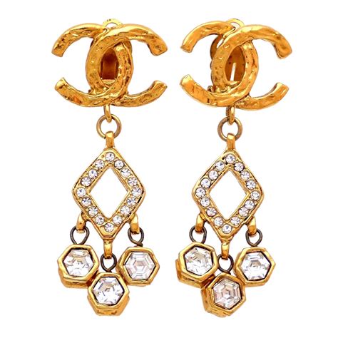 chanel earrings cc cheap|vintage chanel cc earrings price.